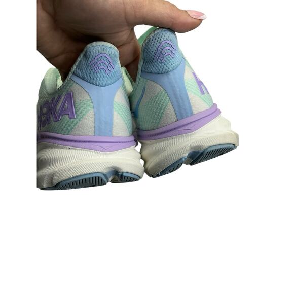 Hoka One One Clifton 9 Running Shoes – Seafoam Aqua Breeze – Women’s 8B - Picture 6 of 8
